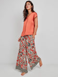 T-shirt et pantalon large imprimé