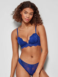 soutien-gorge effet push-up et bikini bleu
