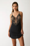 Nuisette microfibre et dentelle